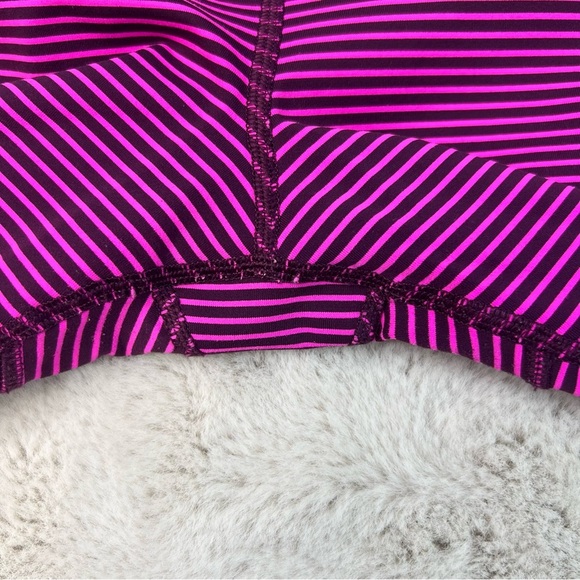 Lululemon Run For Your Life Crop Hyper Stripe Plum Pow Raspberry Glo Light 6 - Picture 8 of 8